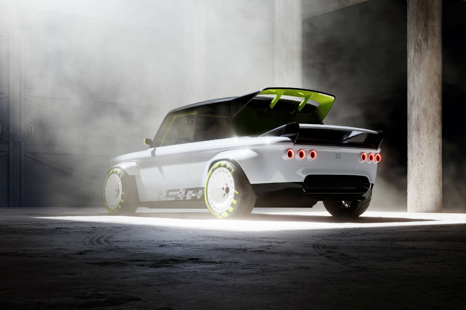 To mark the 150th anniversary of the NSU brand, apprentices from Audi Neckarsulm unveil an NSU Prinz they have converted into an electric car.